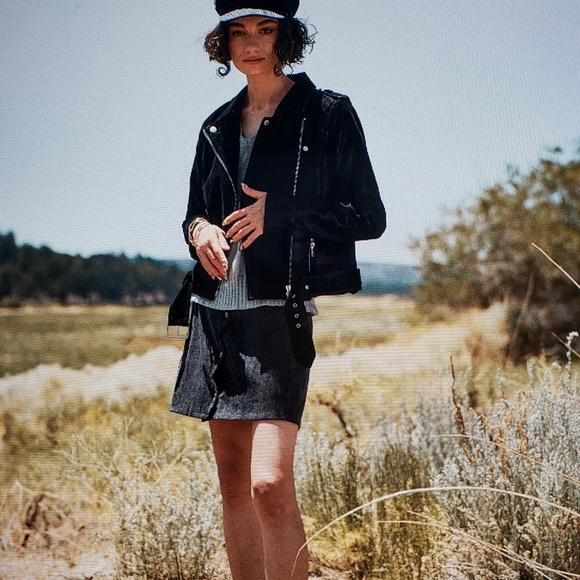 (SOLD) Suede Moto Biker Jacket - Picture 2 of 6